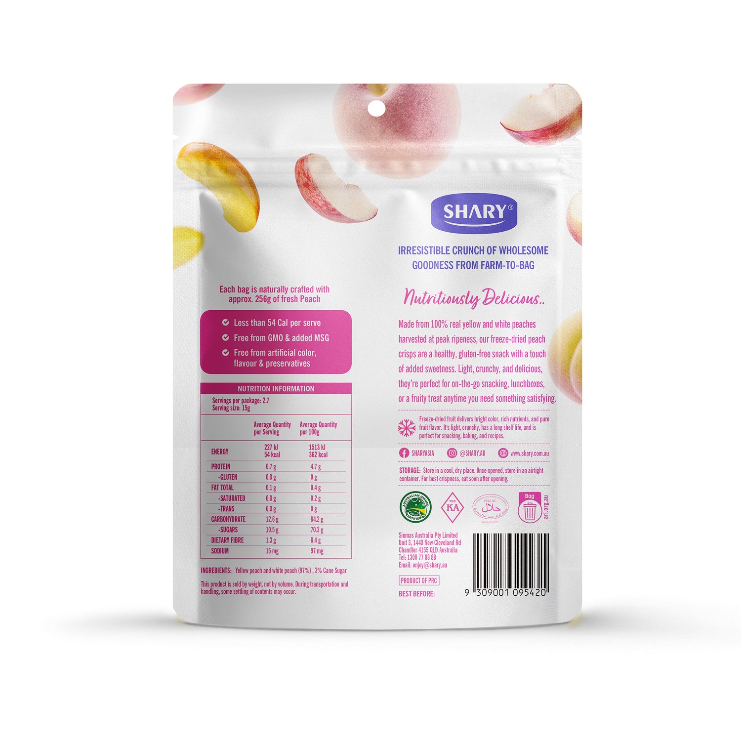 Shary Freeze Dried Mixed Peach Crisps