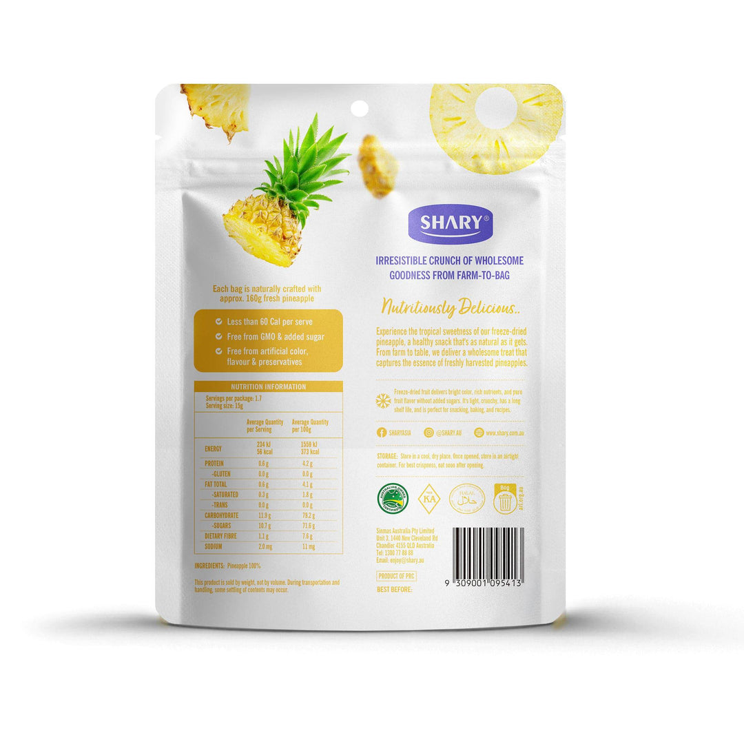 Shary Freeze Dried Pineapple Crisps 25g - Shary